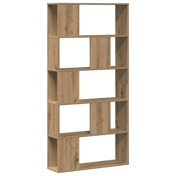 vidaXL Bibliothèque 5 niveaux chêne artisanal bois ingénierie