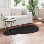 vidaXL Tapis de surface HUARTE Noir 80 x 150 cm Polyester