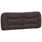 vidaXL Cadre de lit avec lumières LED marron foncé 120x200 cm tissu