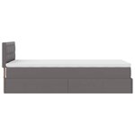 VidaXL Lit ottoman avec matelas gris 90x190 cm similicuir
