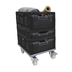 Pack and Move - Lot 3 Bacs Rangement Pliables - Charge 20 kg - 40 x 60 x 25 9 cm - Stockage  Outillage - Rangement Facile - Robustes - 55L