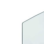 vidaXL Plaque en verre de cheminée Transparent 120 x 60 cm Verre