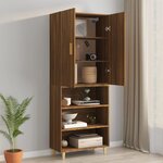 vidaXL Armoire murale suspendue Chêne marron 69 5x34x90 cm