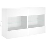 vidaXL Ensemble de meubles TV muraux 6 Pièces avec lumières LED blanc
