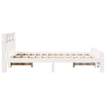 vidaXL Cadre de lit Blanc 150 x 200 cm Bois massif en pin