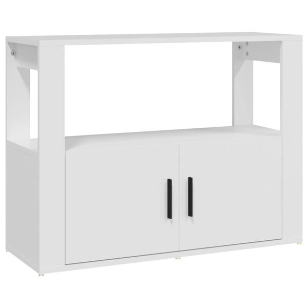 vidaXL Buffet Blanc 80x30x60 cm Bois d'ingénierie