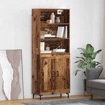 vidaXL Haut Armoire Bois ancien 69 5 x 34 x 180 cm Bois d'ingénierie