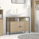 Meuble Lavabo Salle de Bain vidaXL Chêne Sonoma 80x30x60 cm Bois d'ingénierie