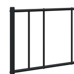 vidaXL Cadre de lit métal sans matelas avec pied de lit noir 120x190cm