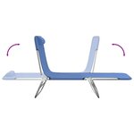 vidaXL Chaises longues pliables lot de 2 bleu textilène et acier
