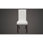 vidaXL Chaises à manger lot de 6 blanc similicuir