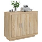 vidaXL Buffet Chêne sonoma 92x35x75 cm Bois d'ingénierie