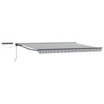 vidaXL Auvent rétractable électrique Anthracite et blanc 5 × 3 5 m