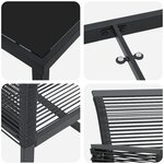 vidaXL Ensemble de Salle à Manger de Jardin 3 Pièces Noir Poly Rattan