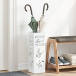 vidaXL Porte-parapluies Blanc Métal Standard Durable Porte-parapluies