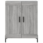 vidaXL Buffet haut Sonoma gris 69 5x34x180 cm Bois d'ingénierie