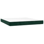 vidaXL Sommier à lattes de lit et matelas Vert foncé 180x200cm Velours