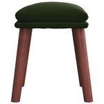 vidaXL Repose-pied Vert foncé 45x29 5x35 cm Velours