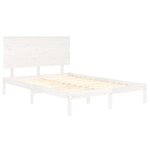 vidaXL Cadre de lit Blanc Bois de pin massif 140x200 cm