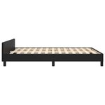 vidaXL Cadre de lit avec tête de lit sans matelas noir 140x200 cm