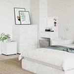 vidaXL Cabinet de salle de bain Blanc brillant 40 5 x 40 x 44 cm