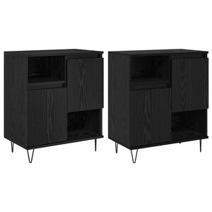 vidaXL Buffet 2 Pièces Chêne noir 60 x 35 x 70 cm