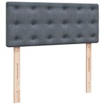vidaXL Cadre de lit ottoman et matelas gris foncé 120x200 cm velours