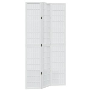 vidaXL Cloison de séparation 3 panneaux blanc bois de paulownia massif