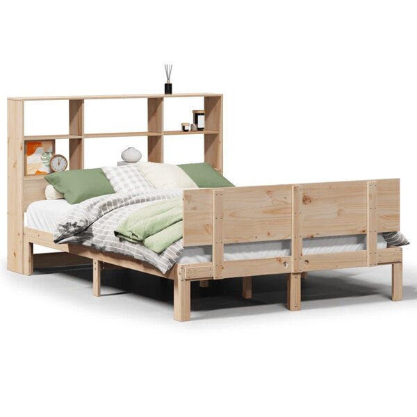 vidaXL Lit bibliothèque sans matelas 120x190 cm bois de pin massif