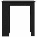 Table de bar vidaXL avec étagère - Chêne noir  102x50x103 5 cm  Fabriquée en bois reconstitué