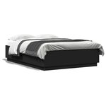 vidaXL Cadre de lit sans matelas noir 140x200 cm