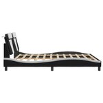 vidaXL Cadre de lit sans matelas noir et blanc 180x200 cm similicuir