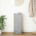 vidaXL Buffet gris béton 29 5x34x76 cm bois d'ingénierie