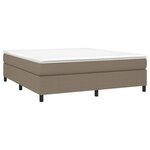 vidaXL Sommier à lattes de lit avec matelas Taupe 180x200 cm Tissu