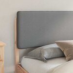 vidaXL Cadre de lit avec tête de lit rembourrée Gris clair