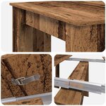 vidaXL Table à dîner 240 x 85 x 75 cm Bois d'ingénierie Bois ancien