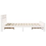 vidaXL Cadre de lit Blanc 135 x 190 cm Bois massif en pin