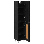 vidaXL Haut Armoire Chêne noir 69 5 x 34 x 180 cm Bois d'ingénierie