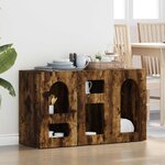 vidaXL Buffet Chêne fumé 100 x 35 x 59 cm Bois d'ingénierie