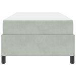 vidaXL Cadre de lit Gris clair  gris et blanc 90 x 190 cm Velours