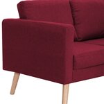 vidaXL Canapé à 2 places tissu rouge bordeaux