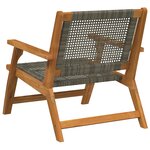 vidaXL Chaises de Jardin 2 Pièces Grises 76x67x73.5 cm Bois d'Acacia Solide