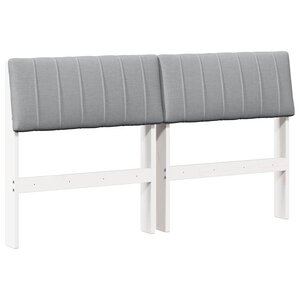 vidaXL Tête de lit capitonnée Gris clair 135 cm Pin massif