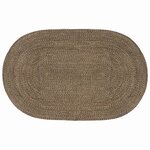 vidaXL Tapis de surface Noir 152 x 245 cm Jute