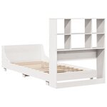 vidaXL Cadre de lit sans matelas blanc 90x190 cm bois de pin massif