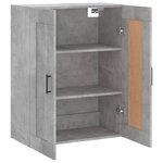 vidaXL Armoire murale gris béton 69 5x34x90 cm bois d'ingénierie