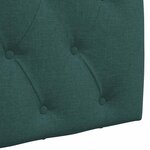 vidaXL Tête de lit suspendue Avec lumière LED Vert foncé Tissu