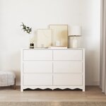 Commode vidaXL "DRAMMEN" Blanche 111x43x73 5 cm en Bois massif de Pin
