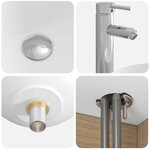 vidaXL Vanité de lavabo mural Chêne artisanal 49 5 x 44 5 x 65 cm