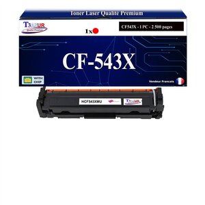 T3AZUR -Toner compatible avec CF543X (203X) pour HP Color LaserJet Pro MFP M280nw M281fdn M281fdw - Magenta
